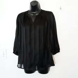 I Heart Ronson sheer black blouse